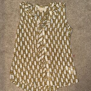 Michael Kors Chain Pattern Sleeveless Top